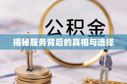 冷水江揭秘服务背后的真相与选择