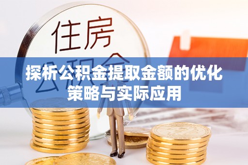 冷水江探析公积金提取金额的优化策略与实际应用