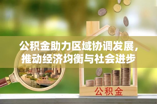 冷水江公积金助力区域协调发展，推动经济均衡与社会进步