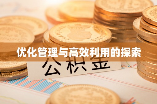 冷水江优化管理与高效利用的探索