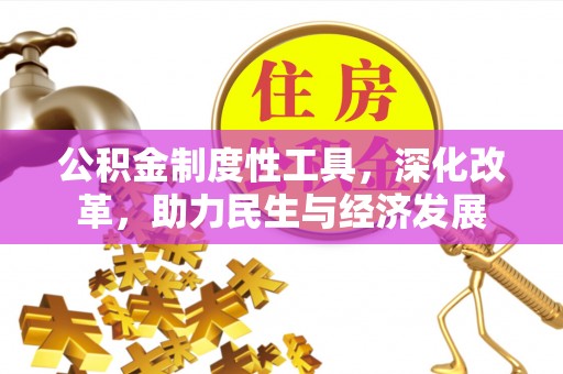 冷水江公积金制度性工具，深化改革，助力民生与经济发展