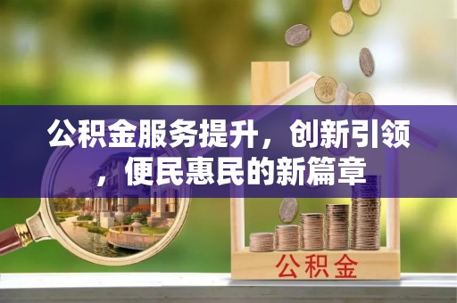 冷水江公积金服务提升，创新引领，便民惠民的新篇章