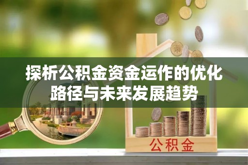 冷水江探析公积金资金运作的优化路径与未来发展趋势